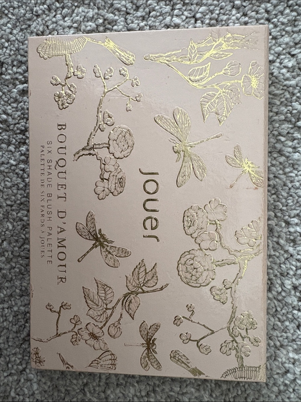 jouer Blush Pink and Gold Floral Eyeshadow Palette